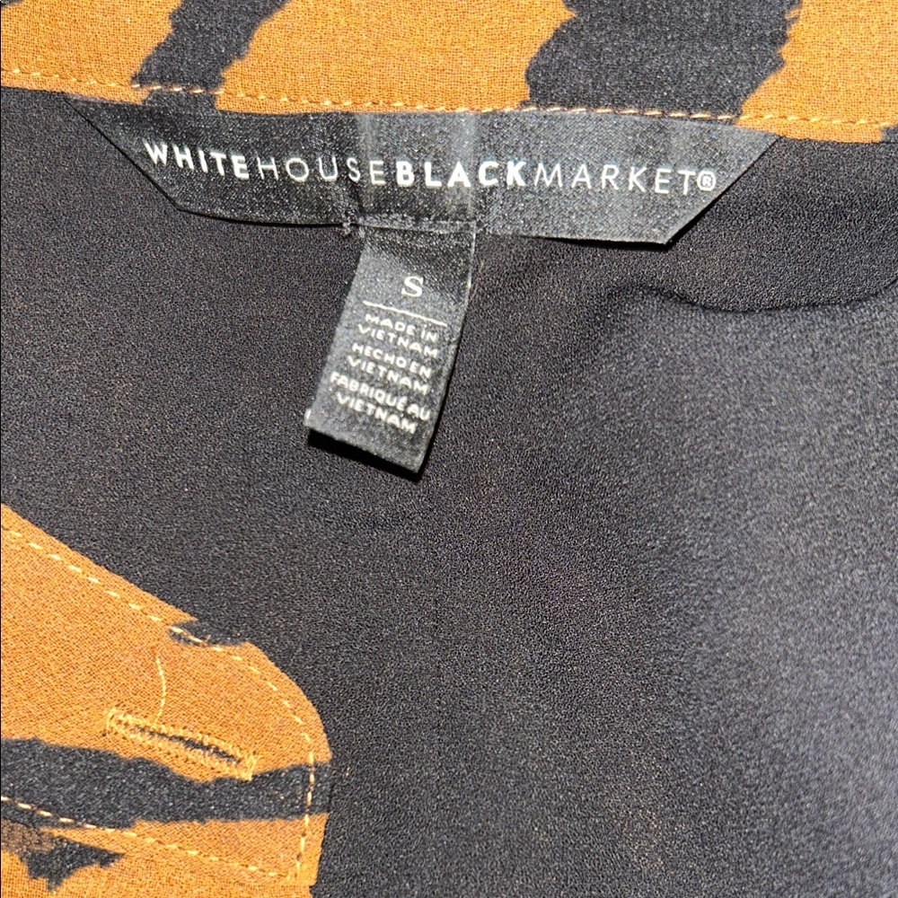 White House black market S Tiger Stripe Women's Top - Picture 12 of 13